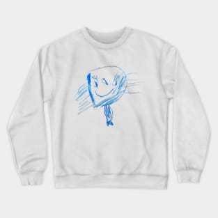 Smiley Face Kids Drawing Crewneck Sweatshirt